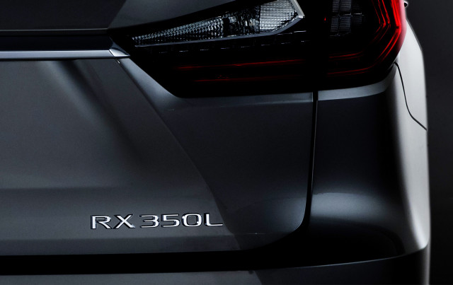 Teaser for 2018 Lexus RX L debuting at 2017 Los Angeles Auto Show