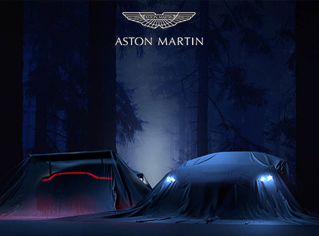 Teaser for 2019 Aston Martin Vantage debuting on November 21, 2017