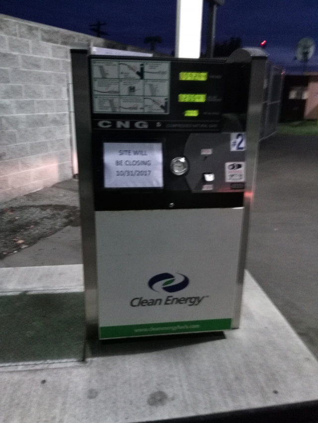 Closed Clean Energy natural-gas fueling station, Seattle