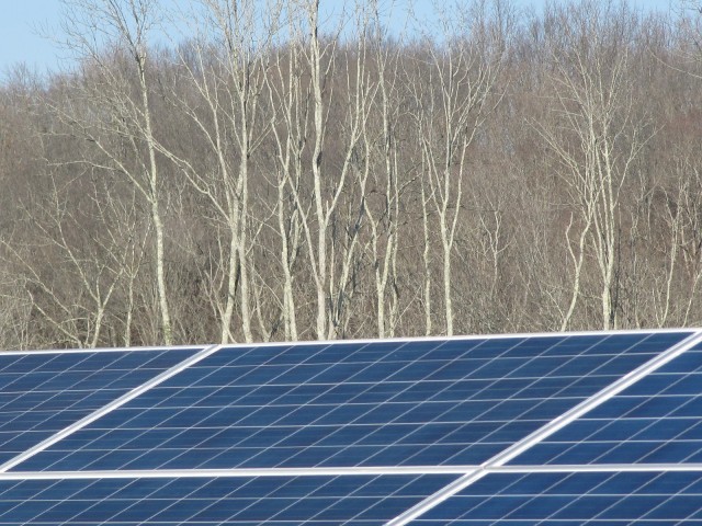 Photovoltaic solar power field at Volkswagen plant in Chattanooga, Tennessee