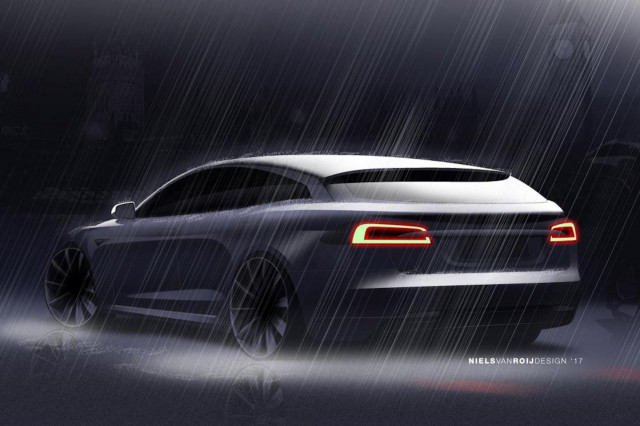 RemetzCar Tesla Model S shooting brake design sketch