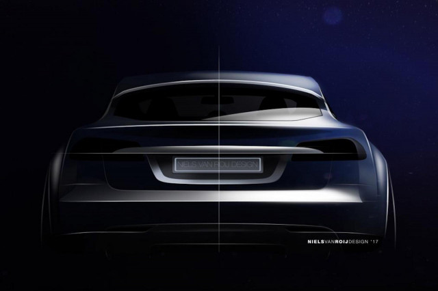 RemetzCar Tesla Model S shooting brake design sketch