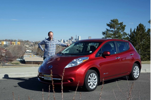 2015 Nissan Leaf, Denver, Colorado, Mar 2016  [photo: owner Andrew Ganz]