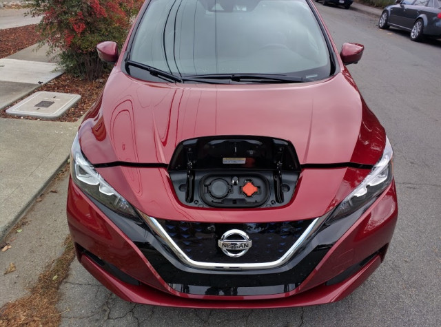 2018 Nissan Leaf electric car, test-driven by Shiva of Fremont, California, Oct 2017
