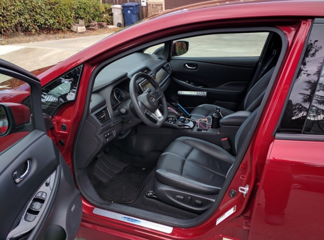 2018 Nissan Leaf electric car, test-driven by Shiva of Fremont, California, Oct 2017