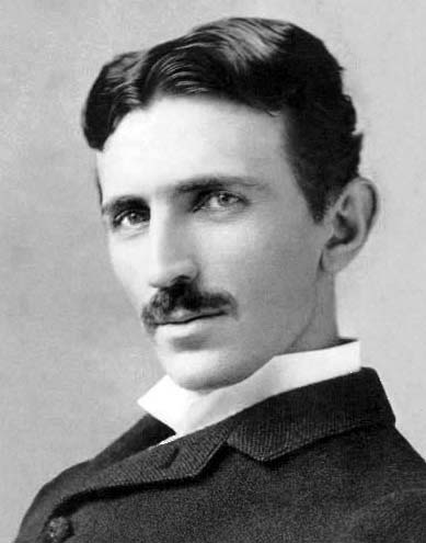 Famed electrical engineer Nikola Tesla, scanned image from postcard c. 1890.