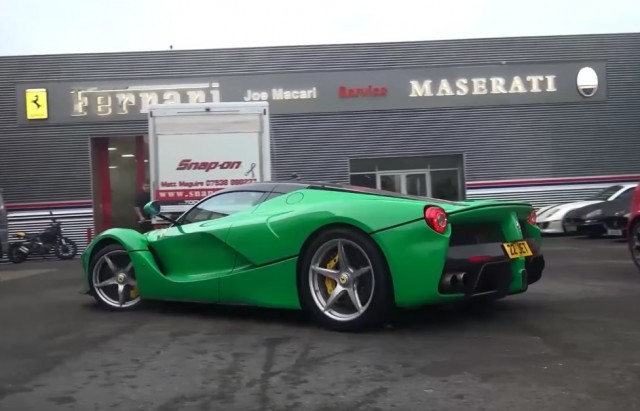 Jay Kay has a green LaFerrari and it was spotted driving on full-electric mode