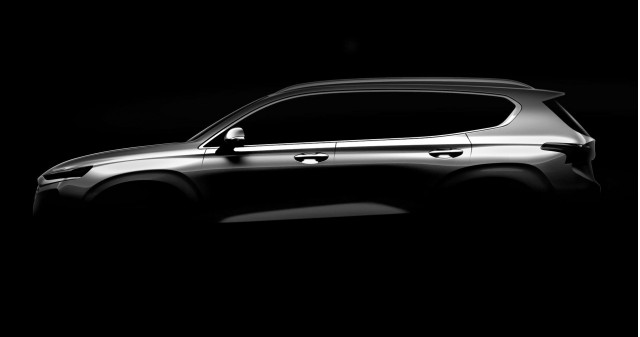 Teaser for 2019 Hyundai Santa Fe debuting at 2018 Geneva auto show