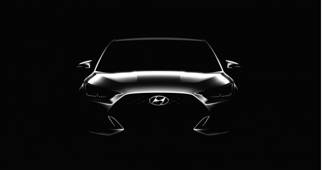 Teaser for 2019 Hyundai Veloster debuting at 2018 North American International Auto Show