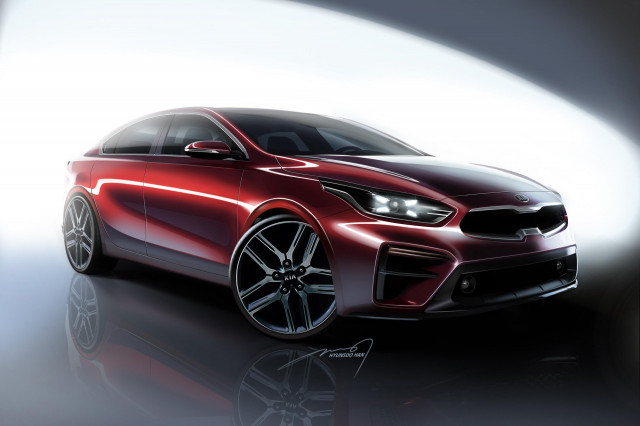 Teaser for 2019 Kia Forte debuting at 2018 North American International Auto Show