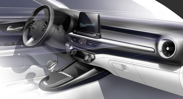 Teaser for 2019 Kia Forte debuting at 2018 North American International Auto Show