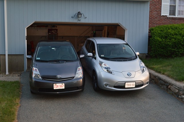 2006 Toyota Prius and 2015 Nissan Leaf [photo: John C. Briggs]