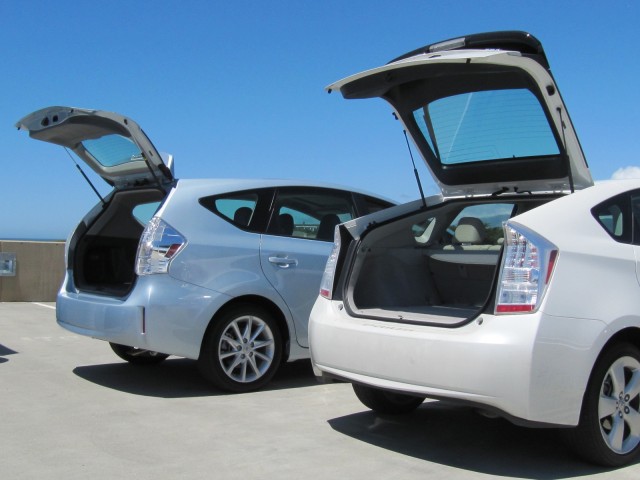 2012 Toyota Prius V station wagon, Half Moon Bay, CA, May 2011