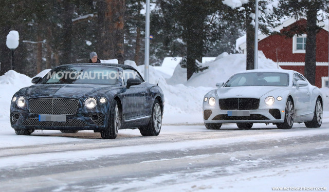 2019 Bentley Continental GT Convertible spy shots - Image via S. Baldauf/SB-Medien