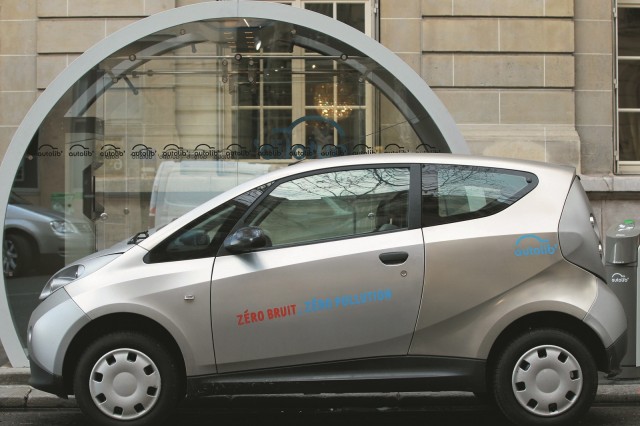 Bolloré BlueCar electric car used for Autolib' car-sharing service in Paris, September 2012 Bolloré BlueCar electric car used for Autolib' car-sharing service in Paris, September 2012