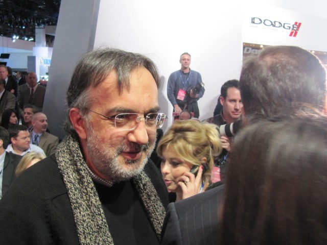 Fiat-Chrysler CEO Sergio Marchionne at 2012 Detroit Auto Show