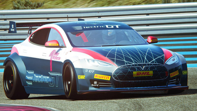 Tesla Model S P100D Electric Production Car Series race car