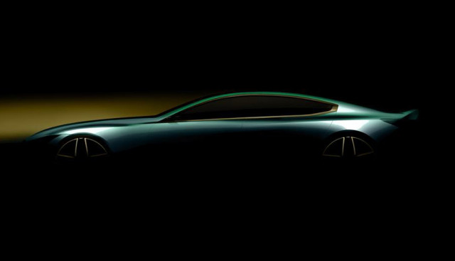 Teaser for BMW 8-Series Gran Coupe concept debuting at 2018 Geneva motor show