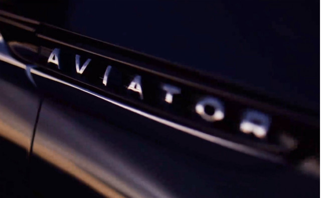 Teaser for Lincoln Aviator concept debuting at 2018 New York auto show