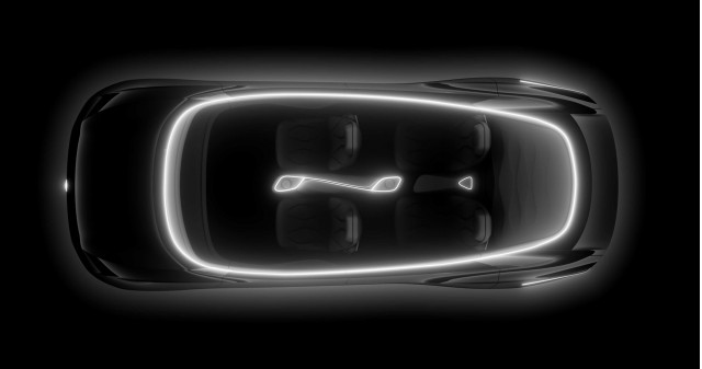 Teaser for Volkswagen ID Vizzion concept debuting at 2018 Geneva auto show
