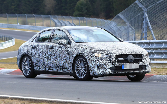 2019 Mercedes-Benz A-Class sedan spy shots - Image via S. Baldauf/SB-Medien