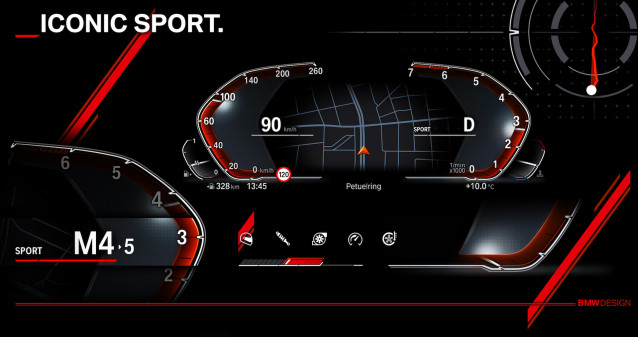 BMW digital instrument cluster Operating System 7.0
