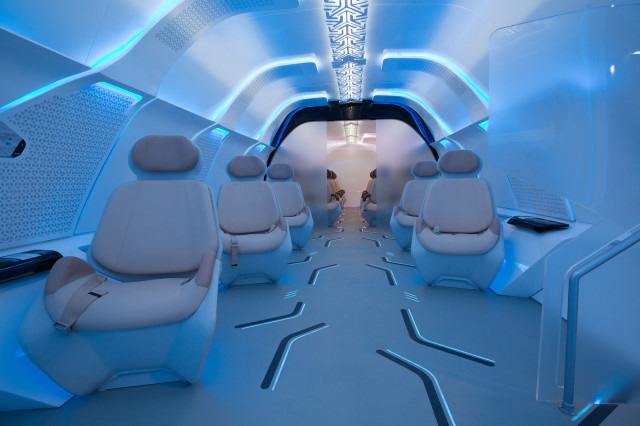 BMW Designworks Virgin Hyperloop One passenger capsule concept