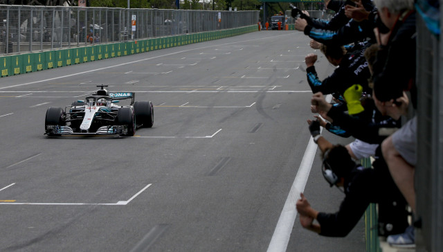 Mercedes-AMG's Lewis Hamilton at the 2018 Formula 1 Azerbaijan Grand Prix