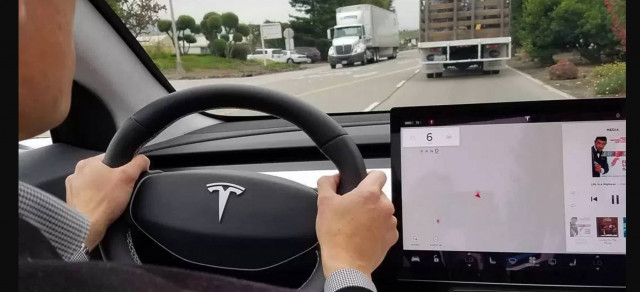 Tesla Model 3 center screen from Teslamotorsclub.com 