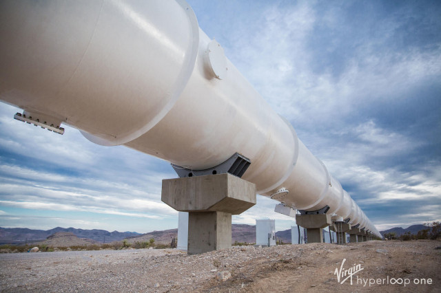 Virgin Hyperloop One test track in Nevada