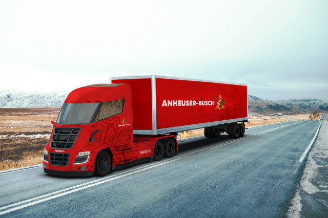 Anheuser-Busch Nikola Two fuel cell semi 
