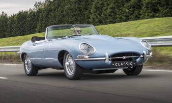 Electric Jaguar E-Type whisks royal couple from Windsor Castle