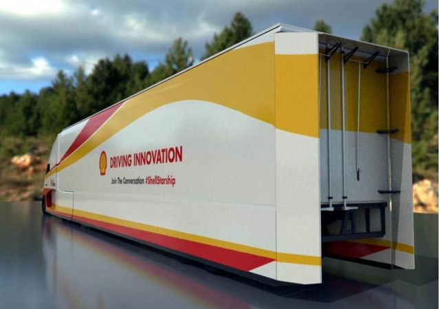 Shell Airflow Starship fuel economy record truck rear boat tail