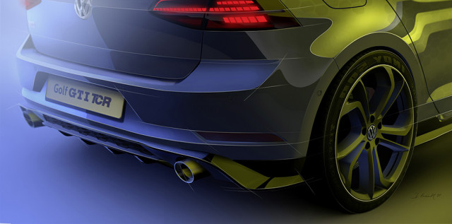 Teaser for 2018 Volkswagen Golf GTI TCR debuting at 2018 Wörthersee Tour