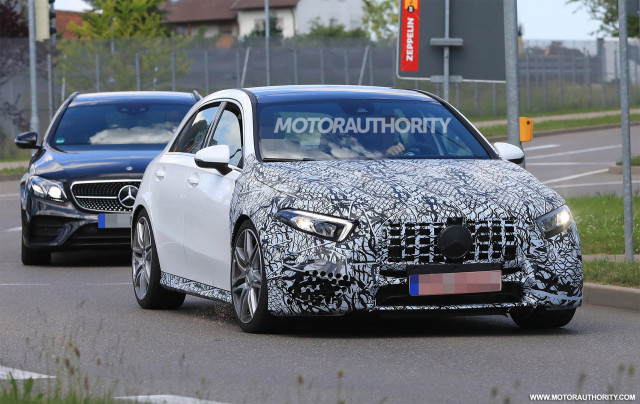 2019 Mercedes-AMG A35 hatchback spy shots - Image via S. Baldauf/SB-Medien