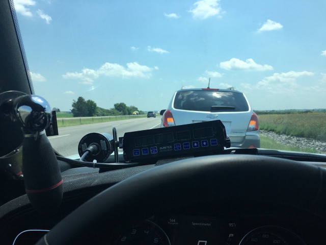 Indiana State Trooper pulls over slow driver Photo: Sgt. Stephen Wheeles