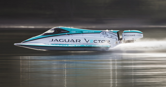 Jaguar Vector Racing break marine electric speed record