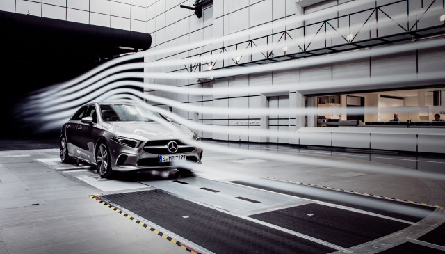 2019 Mercedes-Benz A-Class aerodynamic testing