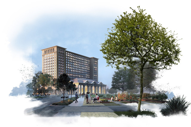 Ford Michigan Central Station renderings