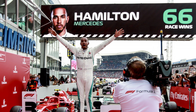 Mercedes-AMG's Lewis Hamilton at the 2018 Formula 1 German Grand Prix