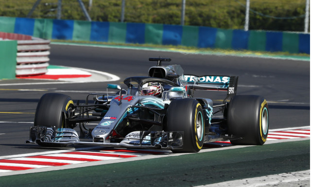 Mercedes-AMG's Lewis Hamilton at the 2018 Formula 1 Hungarian Grand Prix