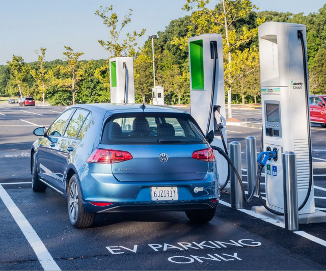 Mockup of Electrify Canada DC fast charge station from Volkswagen