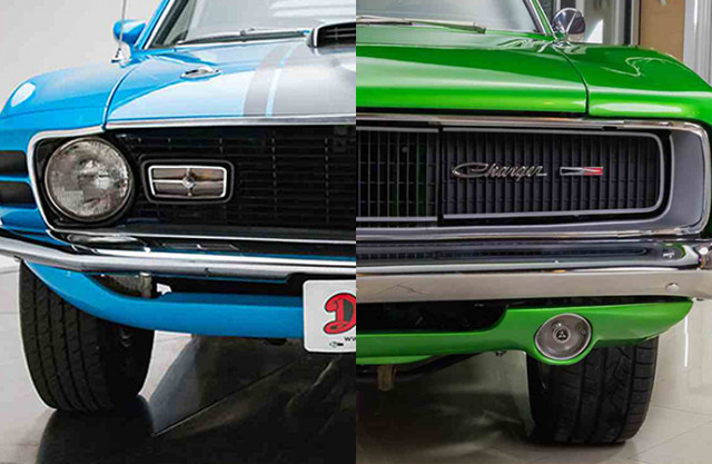 The Ford Mustang (left) and Dodge Charger tied in a ClassicCars.com state-by-state comparison