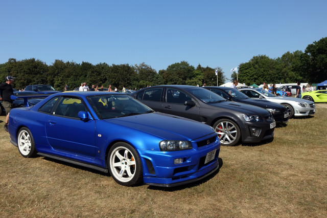 The parking lot at the 2018 Goodwood Festival of Speed