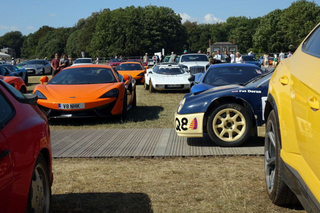 The parking lot at the 2018 Goodwood Festival of Speed