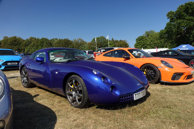 The parking lot at the 2018 Goodwood Festival of Speed