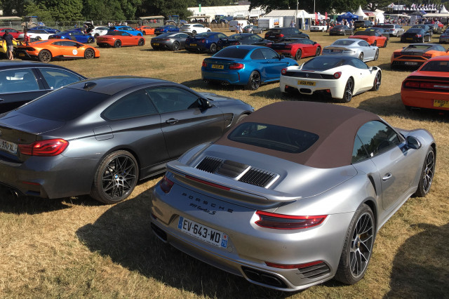 The parking lot at the 2018 Goodwood Festival of Speed