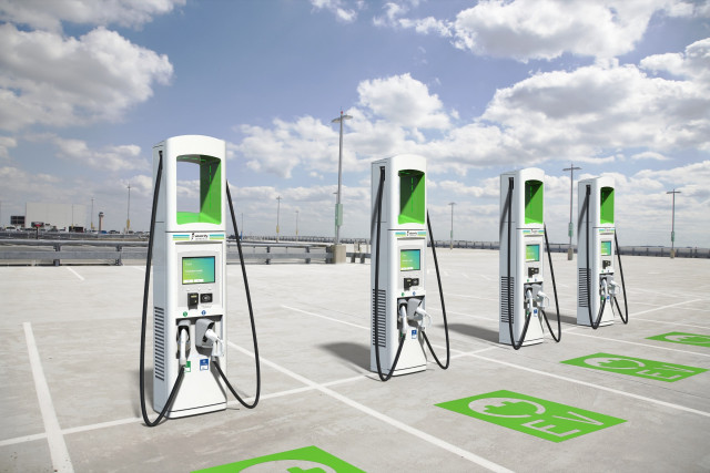 Electrify America chargers by BTC Power