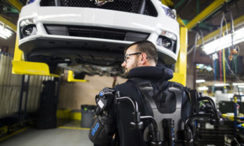 Ford fitting line workers with bionics to help build cars