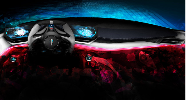 Teaser for Pininfarina PF0 electric hypercar debuting at 2019 Geneva auto show